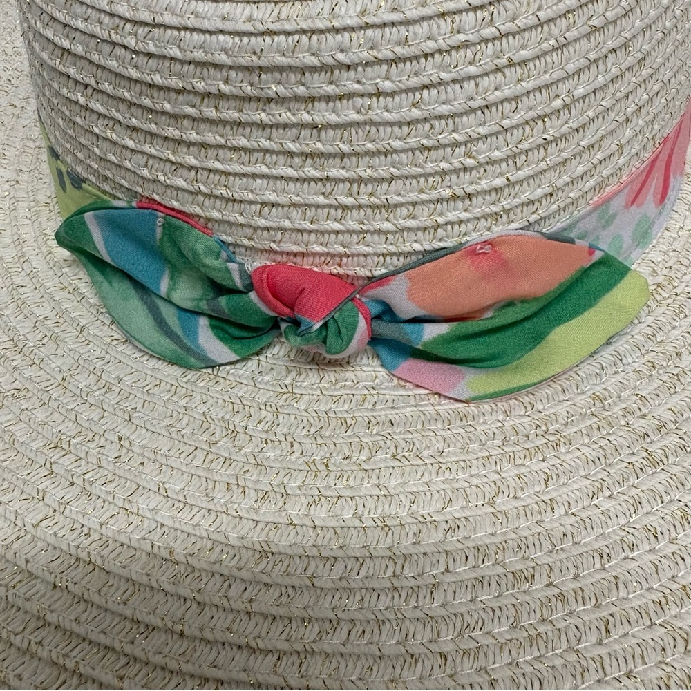 Target Girls Cream Sun Hat with Colorful Floral Band - Picture 4 of 8